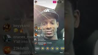 Memo600 and capfuck12 on instagram live in chiraq riding with a pole dissing s.dot