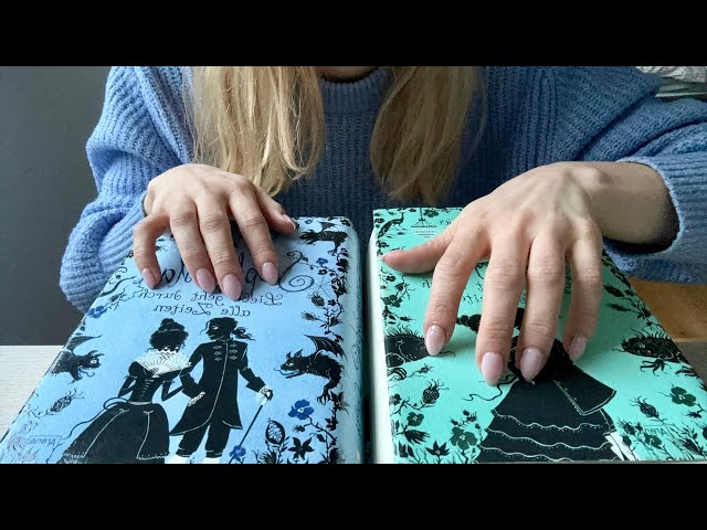First Time ASMR gentle book scratching and tapping 💖 time to fall asleep 😴