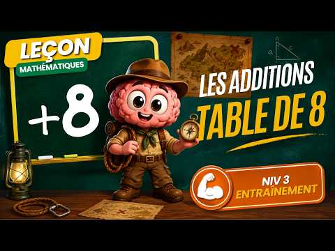 Additions — Additions - Table de 8 | Niveau 3 - Entraînement | Mathématiques