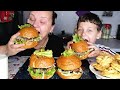 Мукбанг Домашний Big Бургер🍔/Приготовили дома самый вкусный, большой бургер в моей жизни 😱