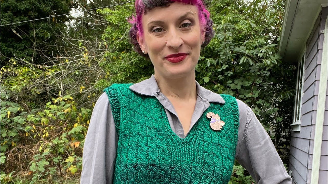 1940's knitted vest fo - YouTube
