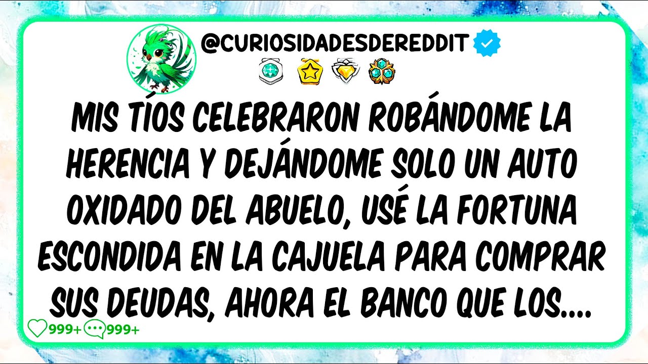 Mis tíos celebraron ROBÁNDOME la herencia y dejándome solo un auto oxidado del abuelo