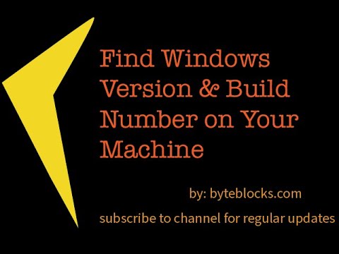 Find Windows Version & Build Number - YouTube