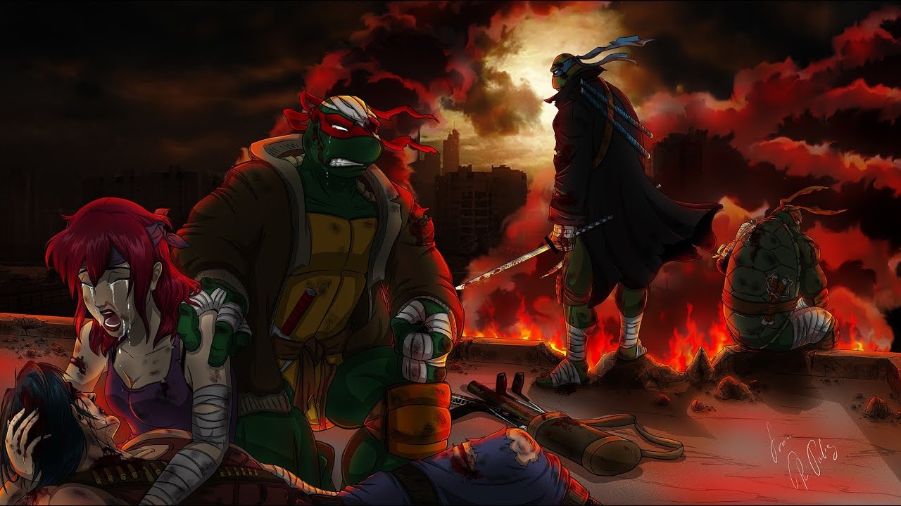 TMNT - Good-bye, my friend - Speed painting | Digital art (Raph, Leo, Mikey, April, Casey)