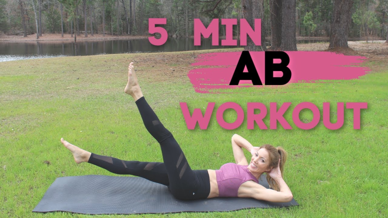 5 Minute Abs Workout ~ At-home No equipment necessary! 5 Moves in