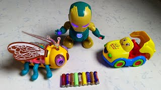Unboxing battery operated bee, robot car rc helicopter autobot police car rc police car