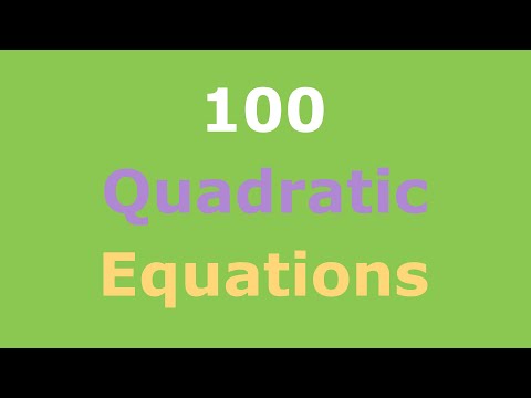 100 Fully Solved Quadratic Equations | Quadratic Inequalities | Complex Numbers