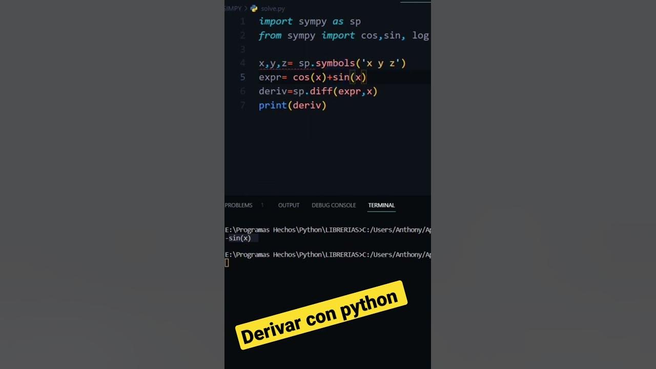 Derivar con python - YouTube
