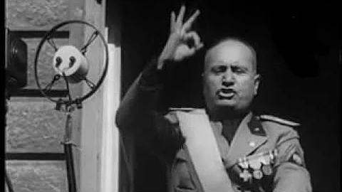 Historical Footage of Mussolini's speech