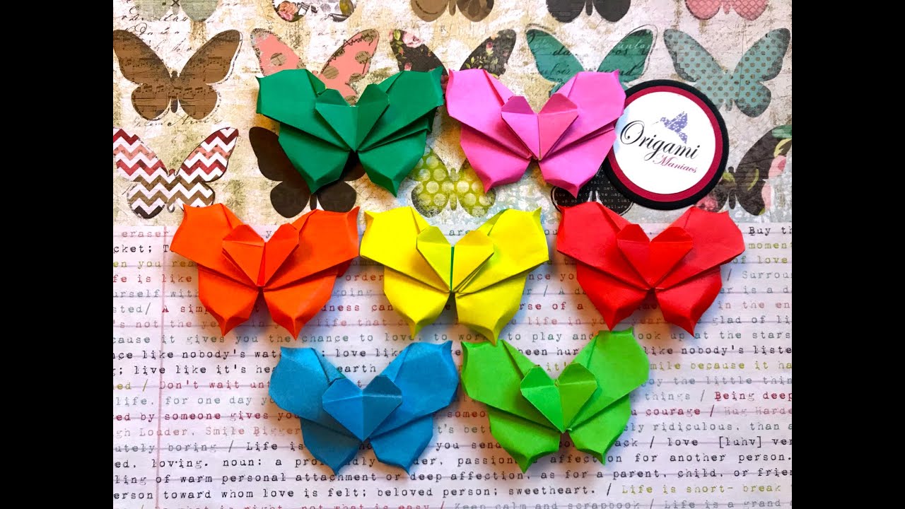 Origami Maniacs 417: Heart Butterfly