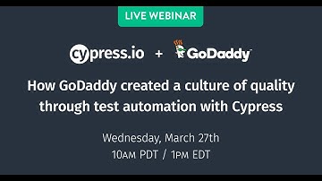 How GoDaddy Created A Culture of Quality Through Test Automation with Cypress