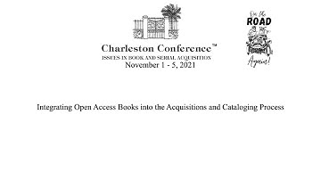 Integrating Open Access Books into the Acquisitions and Cataloging Process