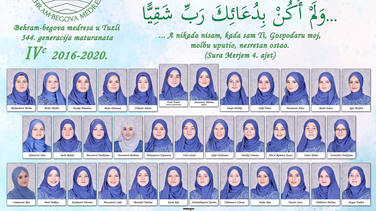 Prozivka maturantica 4c, 344. generacije Behram-begove u Tuzli, 2020.