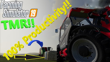 FS19! Working To Make TMR! Total Mixed Ration! 100% Productivity!