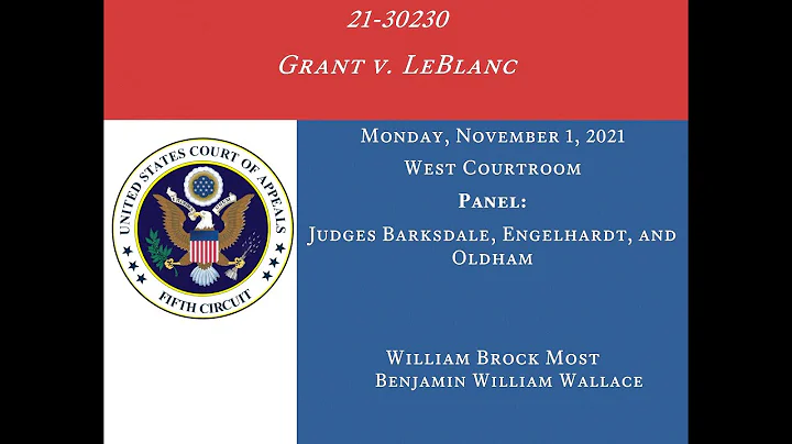 21-30230  Grant v. LeBlanc,  November 1, 2021