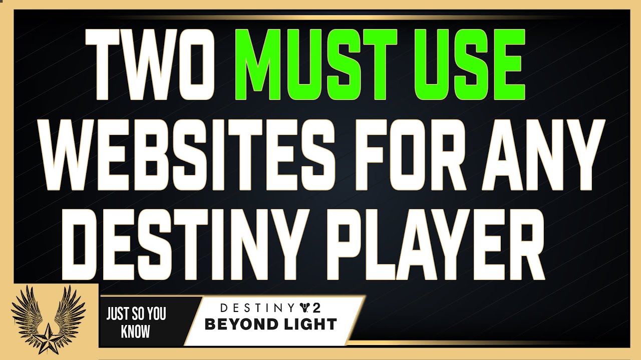 Destiny 2: Two websites every Destiny 2 player should know. Build crafting is coming and this helps!