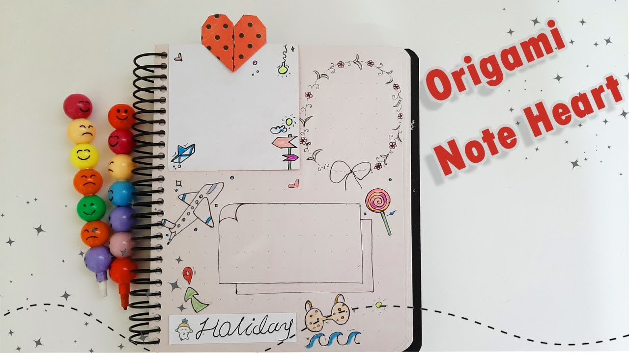 Origami Note Heart How To Make an Origami Sticky Note Heart? YouTube