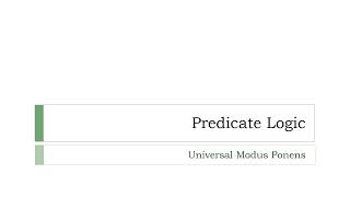 Universal Modus Ponens