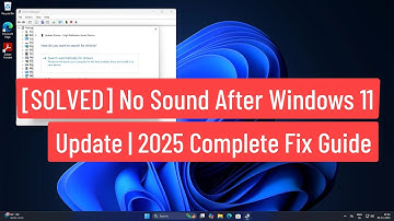 [SOLVED] No Sound After Windows 11 Update | 2025 Complete Fix Guide