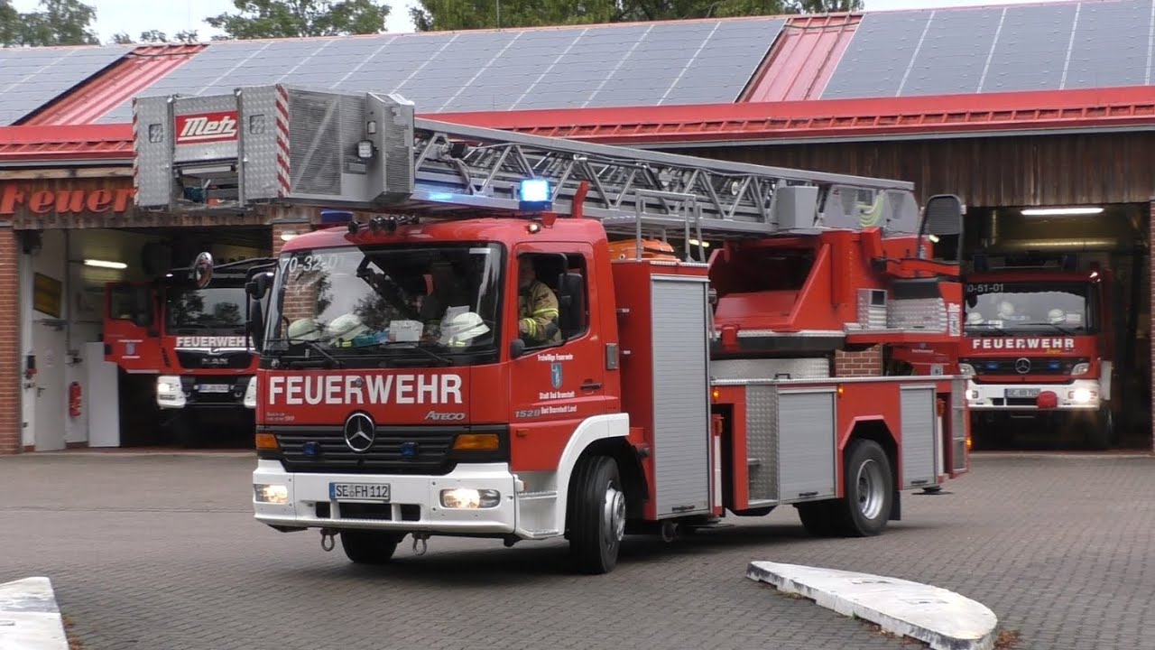 [Gebäudebrand - Vollalarm FF!] Einsatzfahrten Freiwillige Feuerwehr Bad Bramstedt