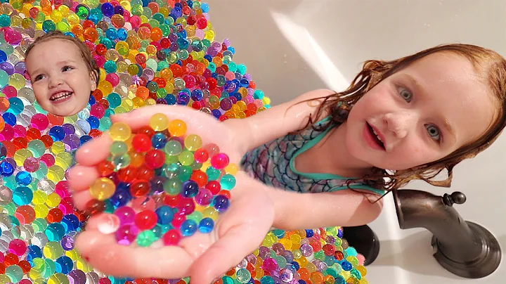 Adley & Niko grow ORBEEZ!!  the ultimate ball pit ...
