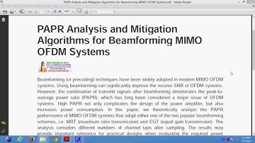 PAPR Analysis and Mitigation Algorithms for Beamforming MIMO OFDM Systems