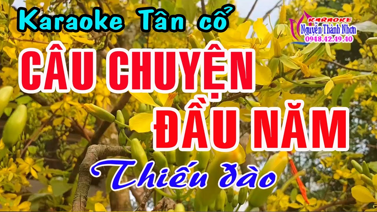 Karaoke tân cổ CÂU CHUYỆN ĐẦU NĂM -  THIẾU ĐÀO [ Hát cùng Hoàng Hôn ]