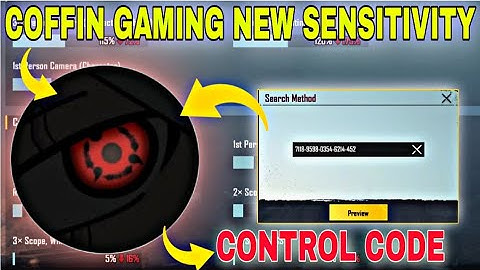 COFFIN GAMING NEW SENSITIVITY SETTINGS  control code coffin sensitivity pubg mobile 2022