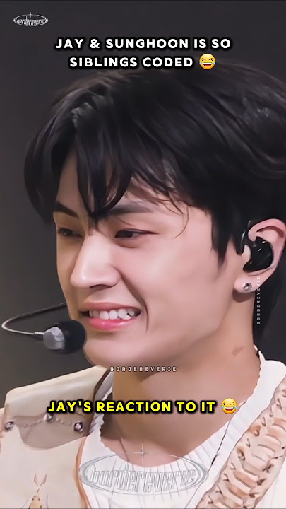 Jay & Sunghoon each other biggest supporter & hater 😂😭 jayhoon so siblings coded #enhypen #jayhoon