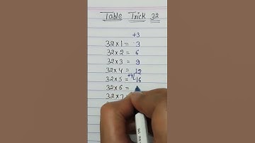 #table trick 32🔥# short trick # 😇 math tricks # 32 का पहाड़ा #