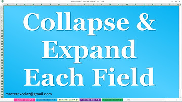How to Collapse and Expand each field in Pivot Table in MS Excel 2016