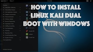 Here is the simple step by instruction on how you can install kali
linux dual boot with windows 10 a laptop using bootable flash drive. 1
: crea...