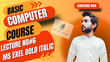 How To Use MS Excel Bold Italic Underline Border Text Font Text Color & Size Lecture No#6 #msexcel