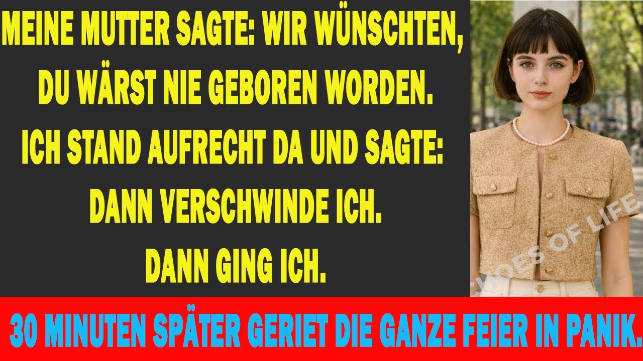 MEINE MUTTER SAGTE: WIR WÜNSCHTEN, DU WÄRST NIE GEBOREN — ICH LÄCHELTE UND BEENDETE ALLES