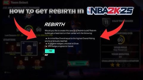 NBA 2K25 Rebirth System EXPLAINED! Unlock Your Player