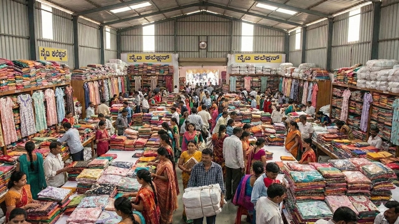 ₹99 ಗೆ ಖರೀದಿಸಿ ₹999 ಗೆ ಮಾರಾಟ ಮಾಡಿ | Bangalore Wholesale Market | Chickpet Wholesale Market #saree​