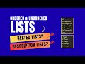 HTML & CSS Full Course 2026 | Lesson 4 – HTML Lists (Ordered & Unordered) – Description Lists