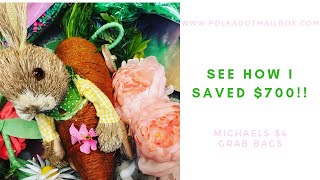 WOW AMAZING $4 MICHAELS EASTER GRAB BAG HAUL 2019!