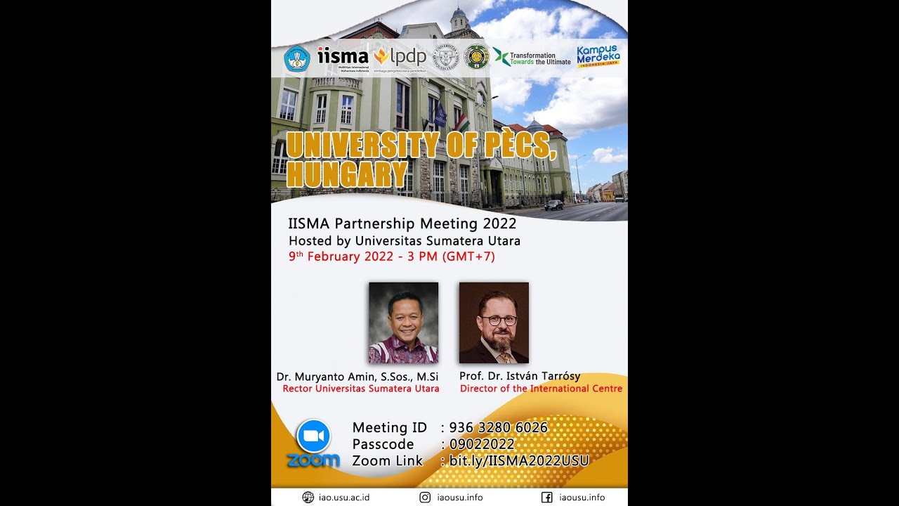 IISMA Partnership Meeting with University of Pécs, Hungary | International Affairs Office  - USU