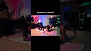 Nina & Ximena did a 3min plank 😳   #ninalin #nina #Ninadaddyisback
