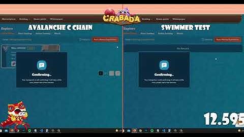 Speed Test: Crabada Swimmer Network VS Avax C-Chain