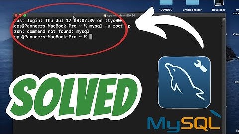 zsh: command not found: mysql SOLVED in Mac OS