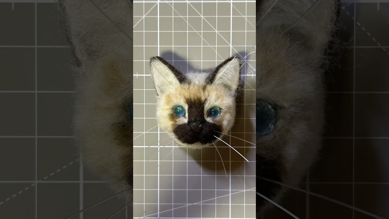 羊毛フェルト】シャム猫メイキング - YouTube