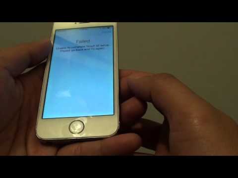 iPhone 5S: Error Failed Unable to Complete Touch ID Setup