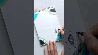💙🖤💚 page border design 💚🖤💙 #shorts #art #frontpage #diy #projectworkdesigns #drawing