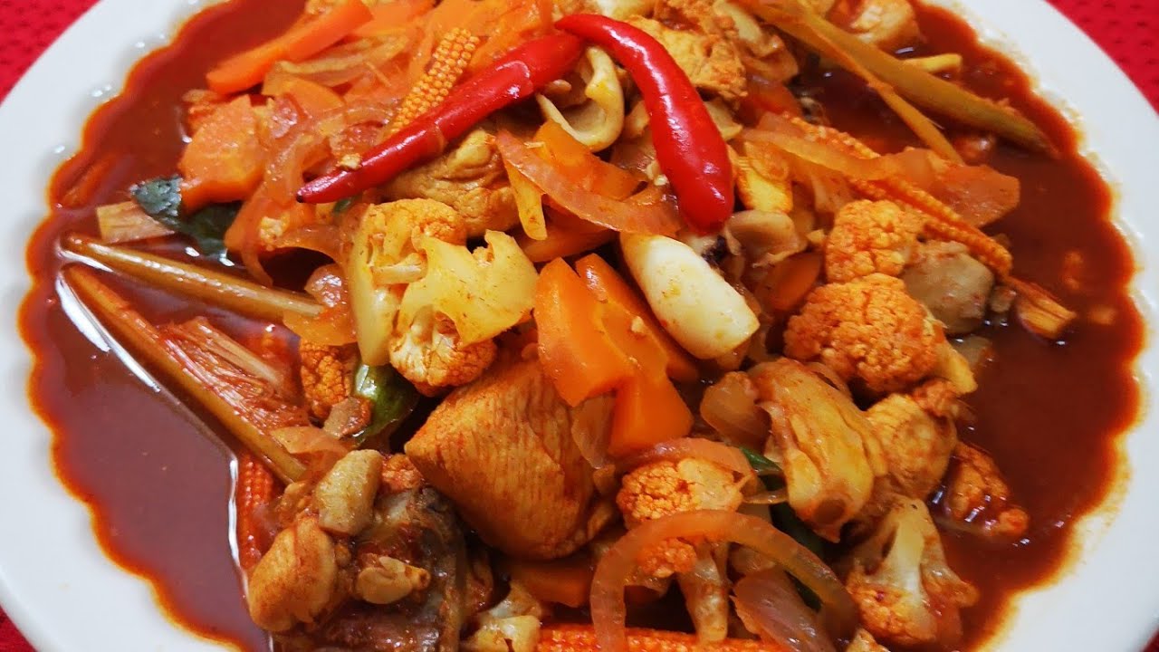  Paprik  Ayam  campur ala  Thai  Chicken mix squid Paprik  Thai  