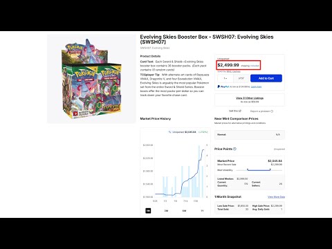 evolving skies booster box price prediction Pokemon Sword & Shield Evolving Skies Booster Box – Shikdar Trading main image 0