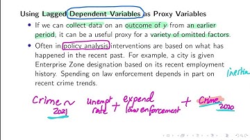 9.2a Using Lagged dependent variables as proxy variables