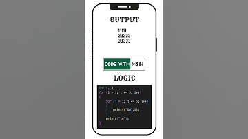 Pattern Programming for 11111 22222 33333 44444 55555