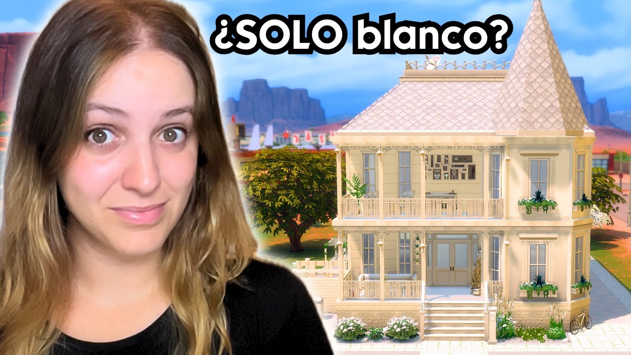 Los Sims 4 PERO solo puedo USAR UN COLOR | Color BLANCO | Barrio Arcoíris 🌈 || #eapartner #ad